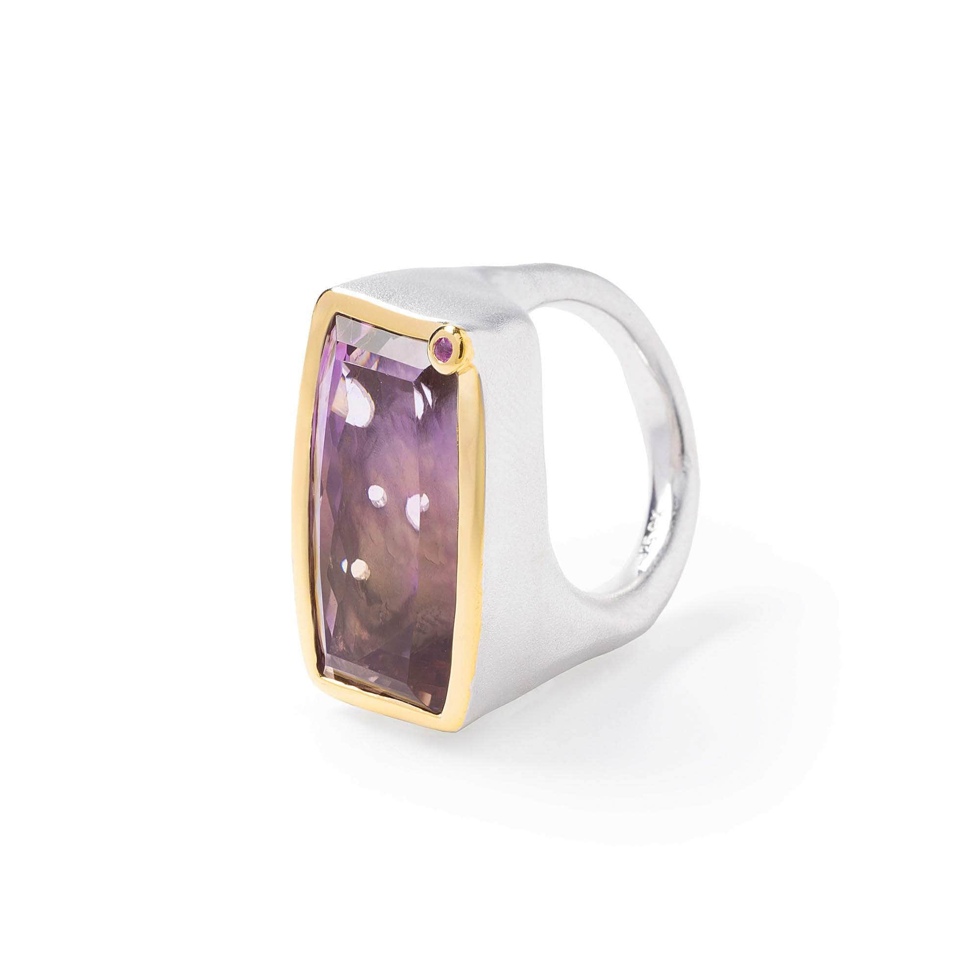 German Kabirski Matsi Ametrine and Sapphire Ring