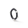 German Kabirski Anahita White Micro Pearl Ring (Black Anthracite)