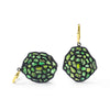 German Kabirski Vers Rough Chrome Diopside and Chrome Diopside Earrings