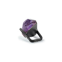 German Kabirski Kara Rough Amethyst and Spinel Ring