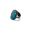 German Kabirski Hara Rough Turquoise and Spinel Ring